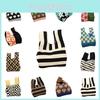 Knitted Handbag With Unique Color Blocking In 10 Vibrant Shades For Women