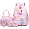 3Pcs/set Anime Demon Hunters Printed Backpack Handbag Pencil Case for Teenager Student Bookbag Schoolbag Women Large Capacity Waterproof Bag