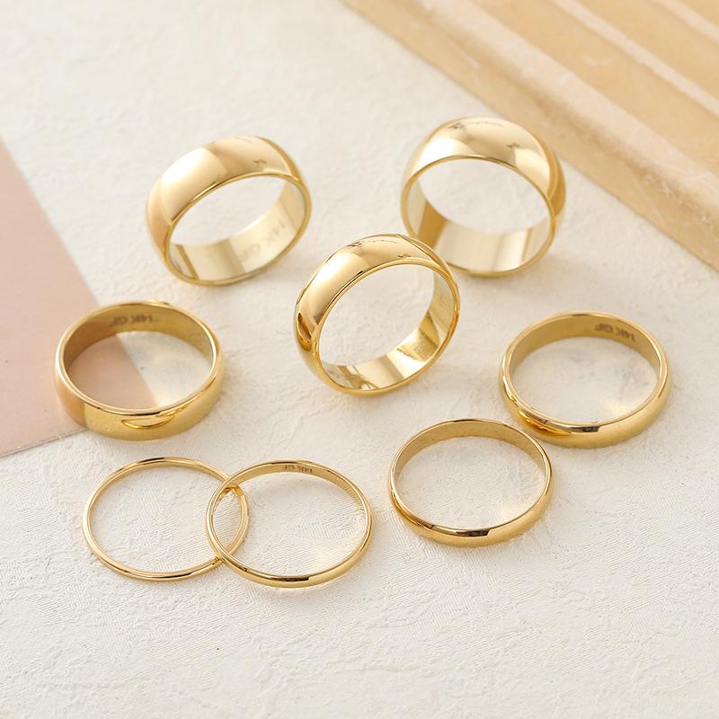 Unisex Titanium Steel Plain Ring - Sleek Niche Design Size 6