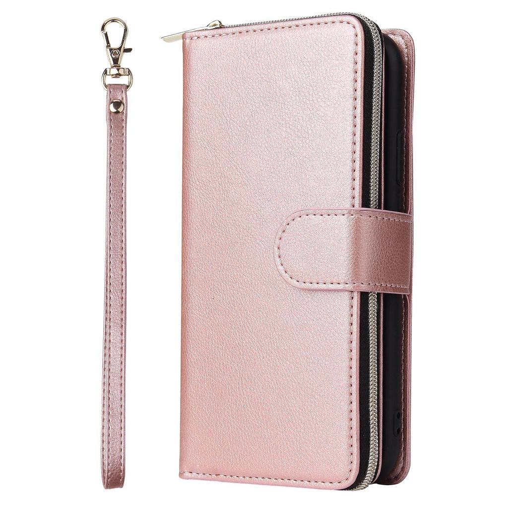 Apple 17 Pro Max Nine-Card Zipper Protective Leather Case for iPhone Air/16E