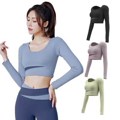 Long Sleeve Yoga Shirts Sport Top Fitness Yoga Tops Gym Top Sports Wear for Women Gym Tops Body Shaper Running Tee Shirts