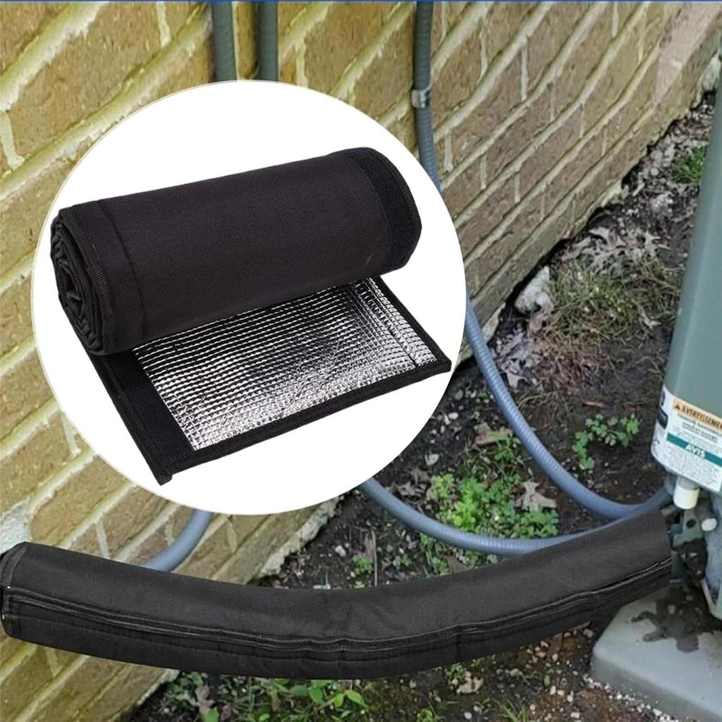 3-warstwowa tuleja izolacyjna na rury odporna na UV, 72x10 cali Wytrzymały pokrowiec Oxford 600D na jednostkę AC, Ochrona przed przeciągami na poddaszu i rynnami