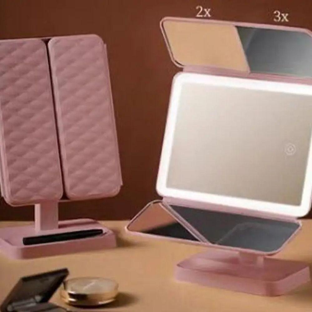3X/2X/1X Magnifications Cosmetic Mirror 180° Adjustable Rotation Makeup Table Mirror Makeup Tool