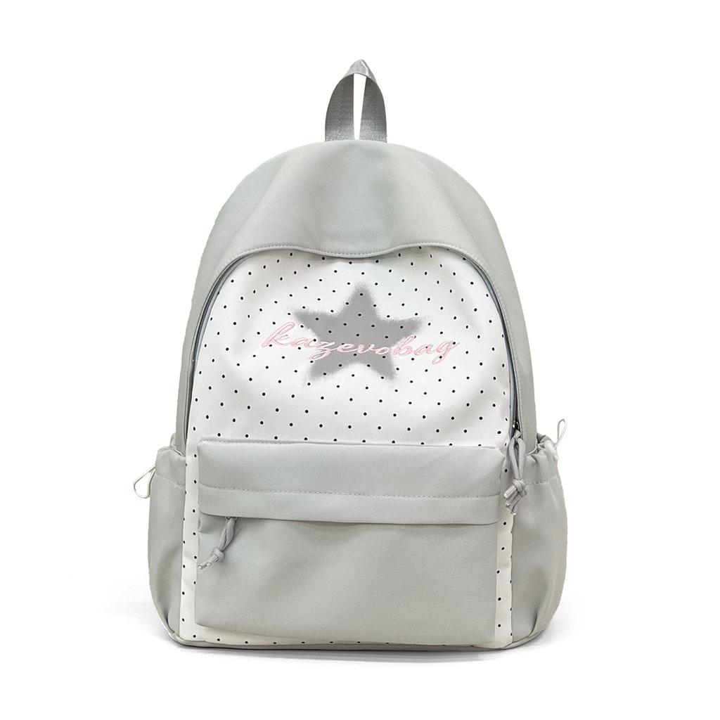Schoolbag Milk Fog Star Light Blue New School Bag Female Japanese ins Soft Sister Junior High School Backpack Lightweight Large Capacity Backpack