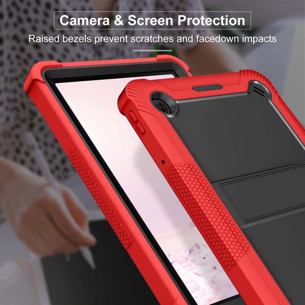 Hybrid Case For TCL Tab 10 5G 10.1 Inch Heavy Duty Armor Kickstand Cover Kids Funda Silicone PC Shockproof Full Body Protection