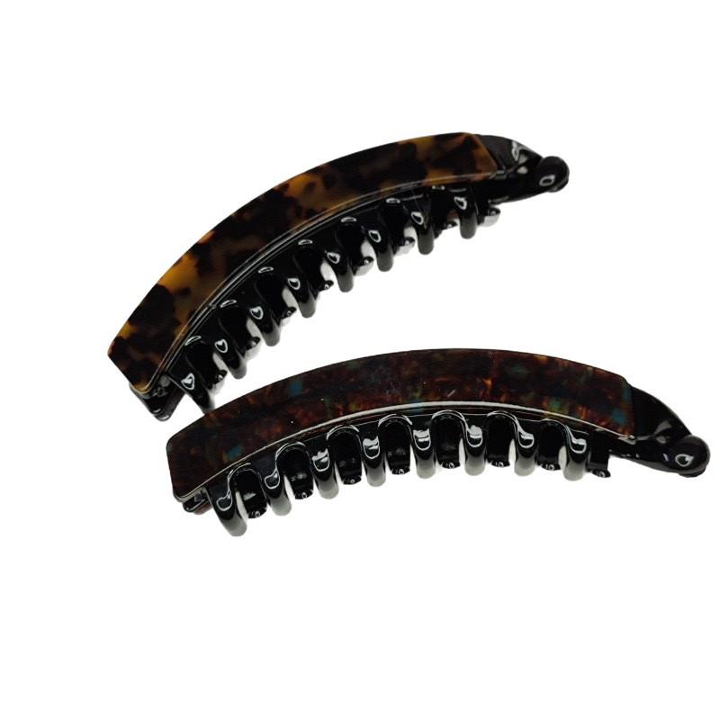 Trendy Leopard Print Acetate Banana Clip: Versatile, High-End Retro Hair Accessory for Women