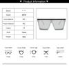 New Large-frame One-piece Sunglasses European And American Fashionable Square Frame Sunglasses For Women Colorful Glasses