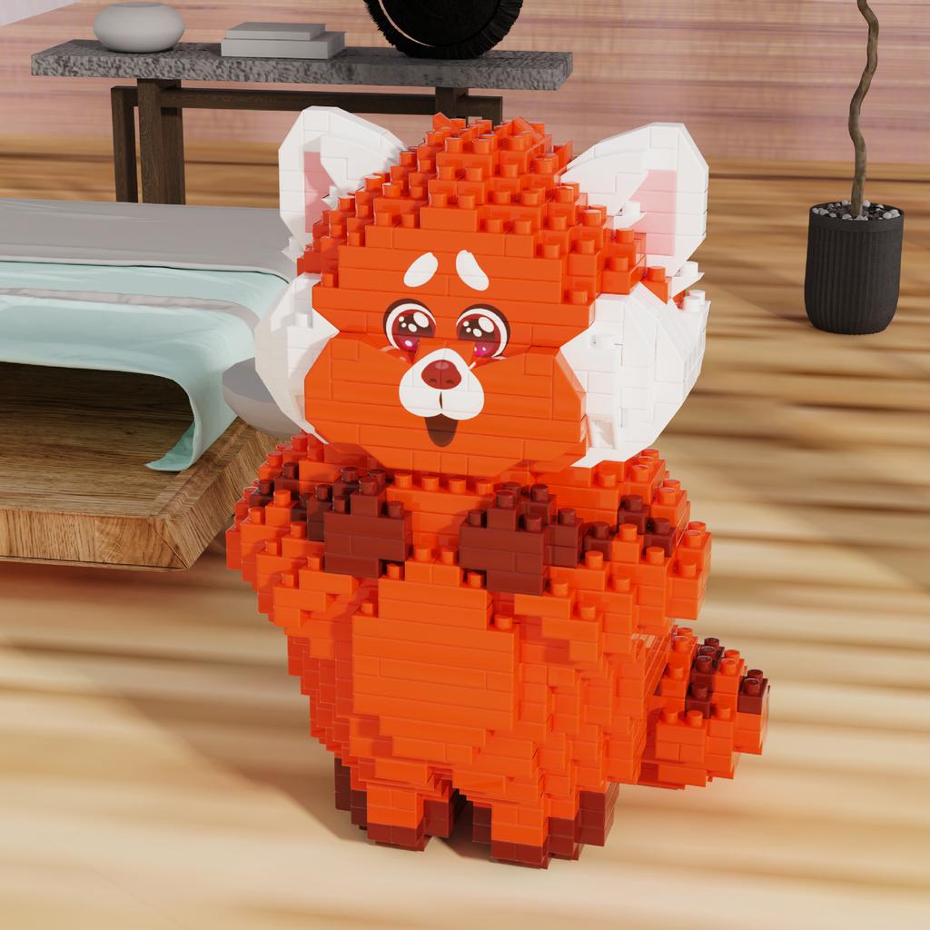 Turning Red Micro Mattoncini Fai da Te Modello Mei Piccolo Panda Disney Figure Mattoncini Diamante Giocattoli per Bambini Per Regalo di Natale