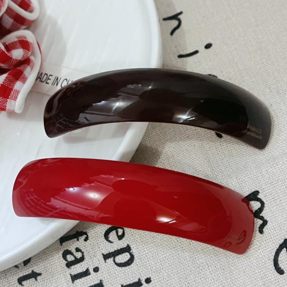 Red Ponytail Clip Sweet Barrettes Fashion Acetate Hair Clip  Girl