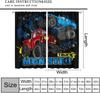 Monster Truck Curtains Boys Cartoon Red Blue Car Game Cool Racing Window Kids Bedroom Living Room Playroom Curtain For Sitting Made Of Polyester
