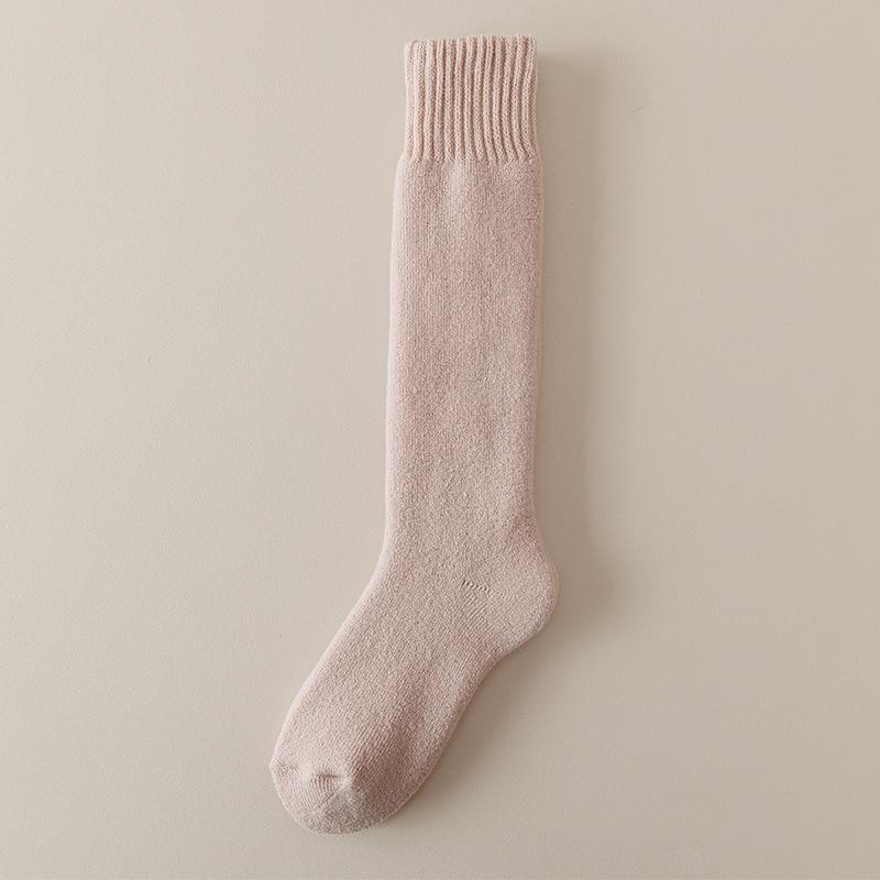 Women's Long-sleeved Wool Socks for Winter Warmth, Not Bulky, Anti-slip and Slimming. Winter Socks