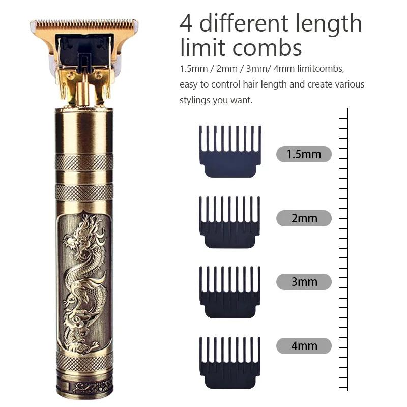 2025 New Vintage T9 Hair Cutting Machine Men's Electric Shaver Rechargeable Hair Trimmer Beard Clipper Barber Hair Cut Hot Sale