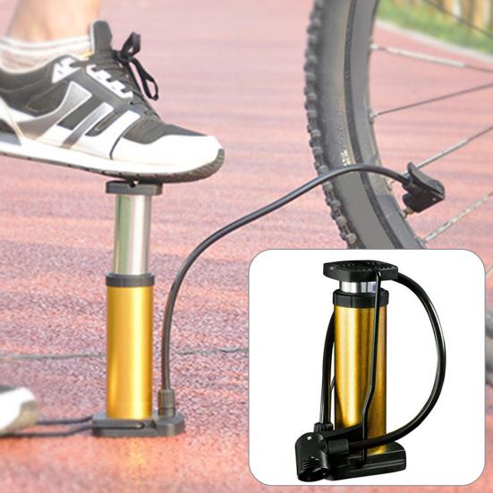 Portable 120 Psi Treadle Type Bicycle Bike Motorcycle Air Pump Family Inflator