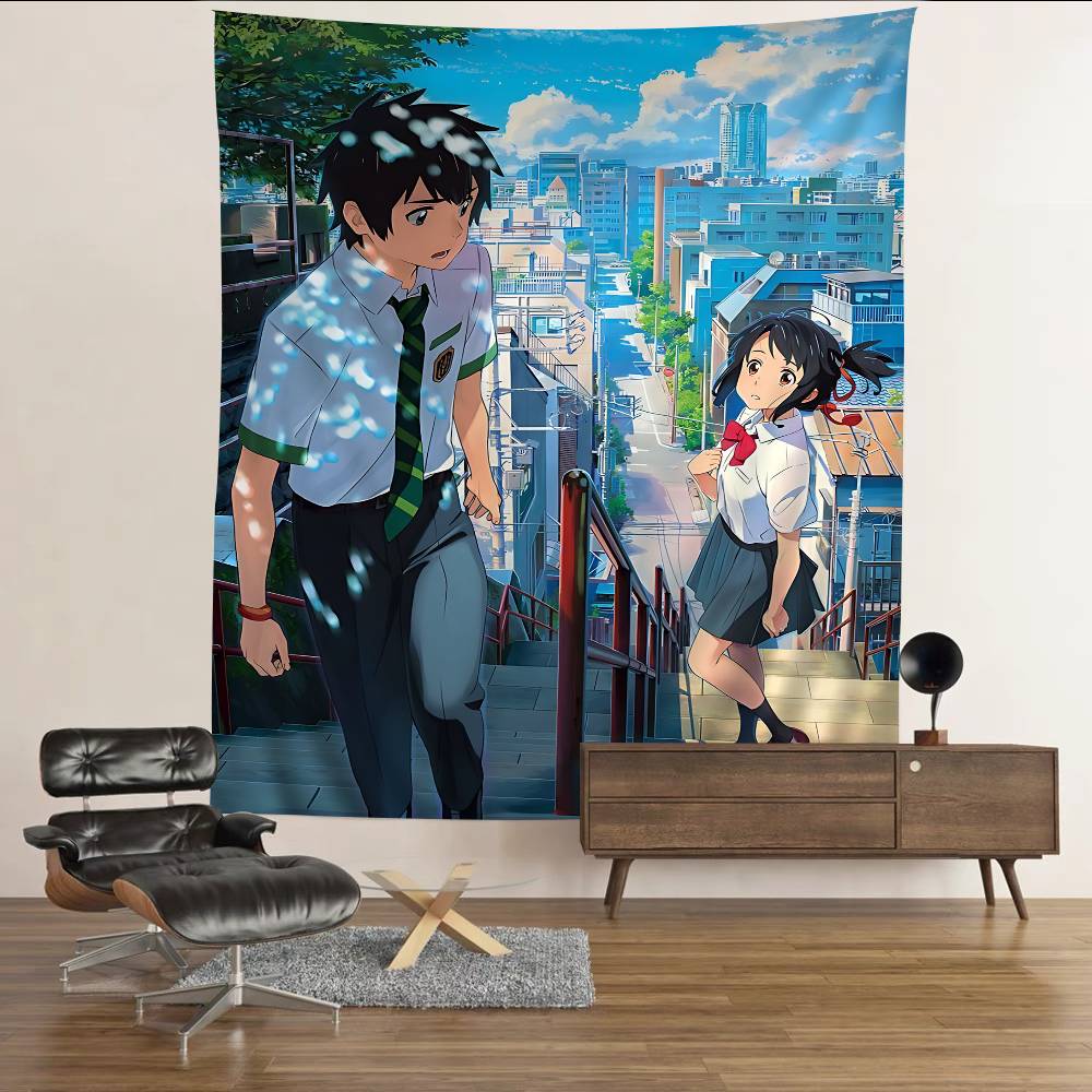 Anime Y-Your N-Name Cartoon Tapestry Wall Hanging Decoration Household Home Decor