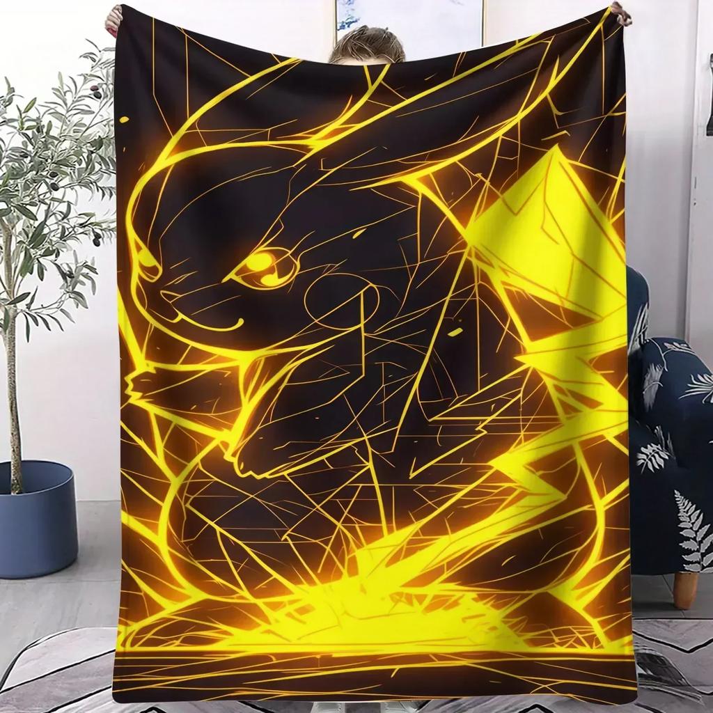 Pokémon Eeveelutions Collage Flannel Blanket Soft Warm Plush Throw For Sofa Bed Cover Travel Camping Nap Cape Shawl Fans Gift