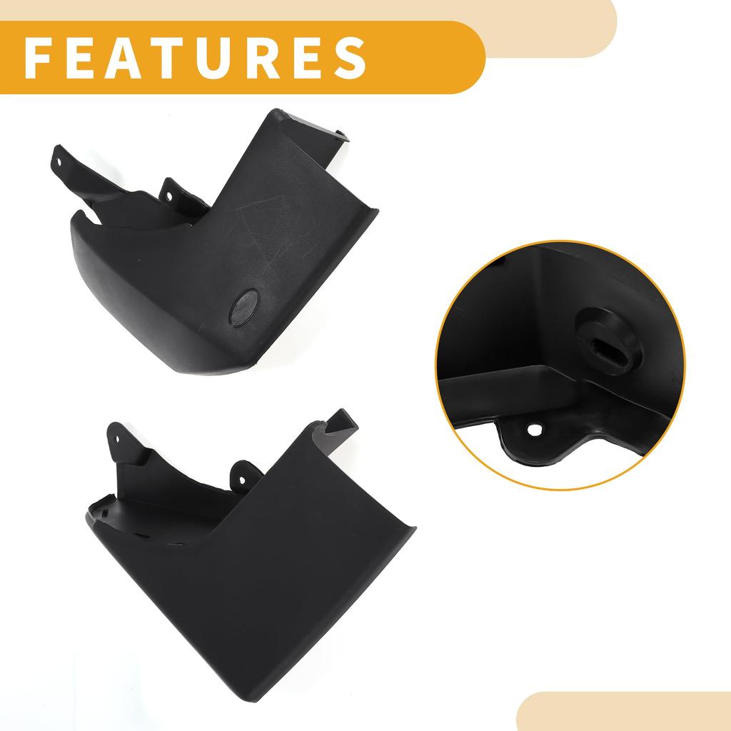 Partuto Mud Flaps Splash Guards Front Rear Side Mud Guards for Cars Fits Land Rover Discovery 4 Plastic Black Mounting Accessories Included 1 Set - &
