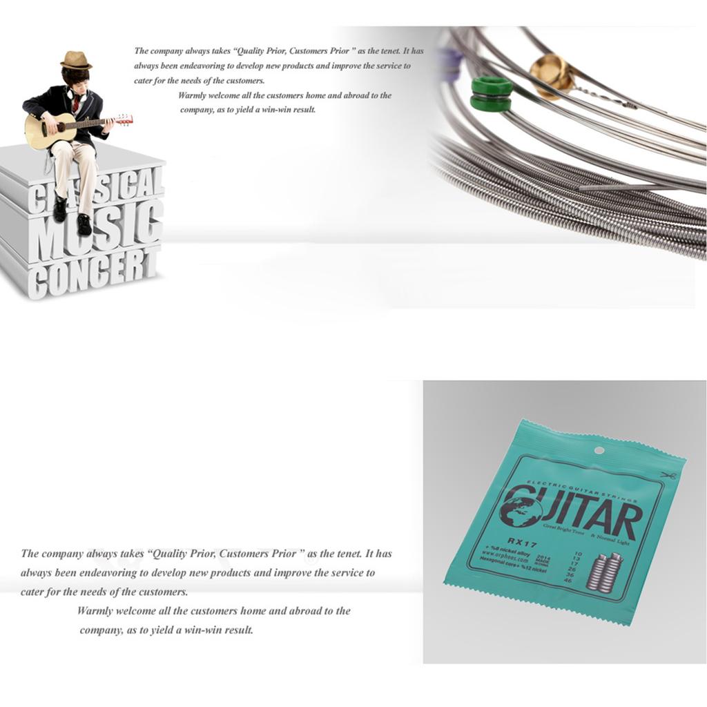 Orphee RX17 E-Gitarrensaiten (.010 .046) 8 Prozent Nickellegierung