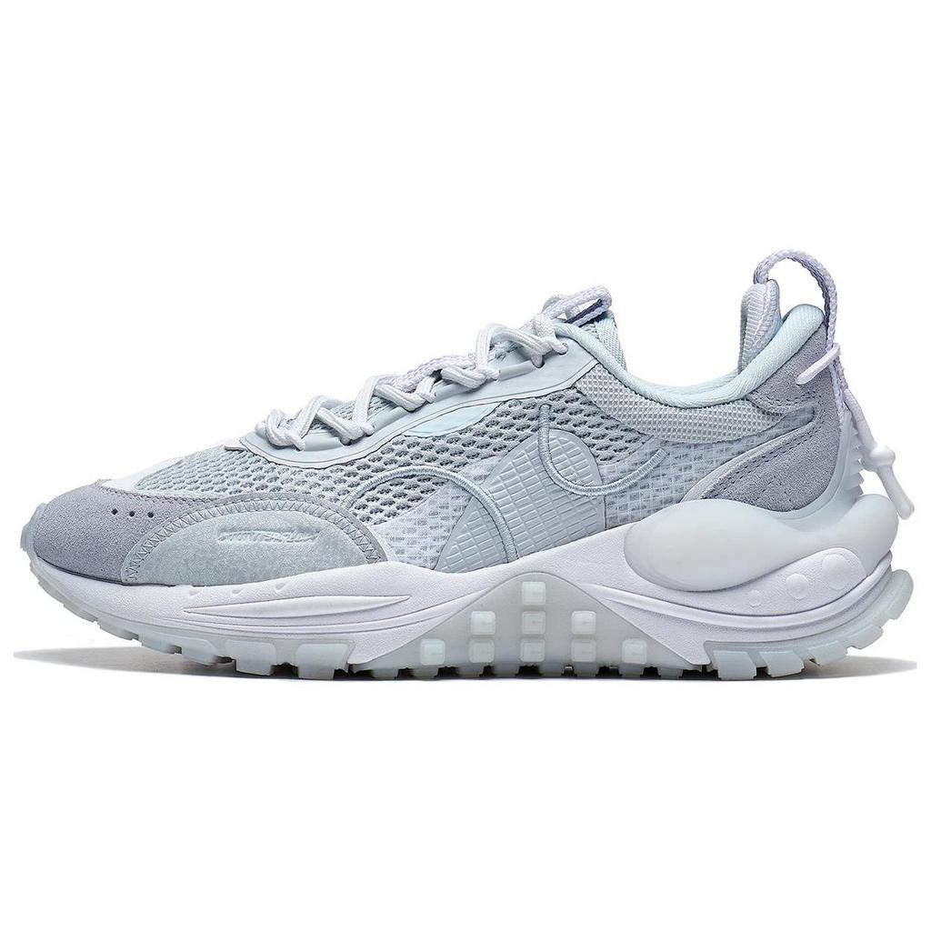Li Ning CF Star Track Slip Resistant Abrasion Resistant Low top Sports Casual Shoes Women's Dawn Gray AGLT074-2