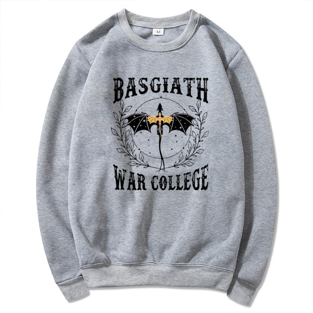 Sweat-shirt unisexe Quatrième aile Basgiath War College Rétro Dragon Rebecca Yoros Sweat à capuche Violet Sorrengail Le sweat-shirt Empyrean Crewneck