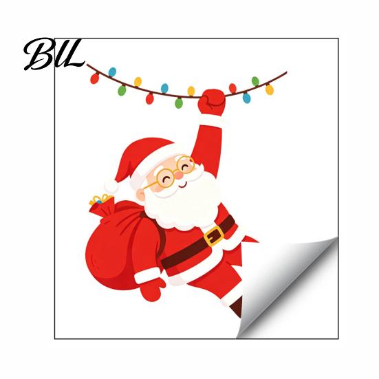 Socket Panel Decorative Stickers Santa Claus on Swing Switch Sticker, PVC Wall Decal, Christmas Party Supplies Removable Self-adhesive Light Cover for