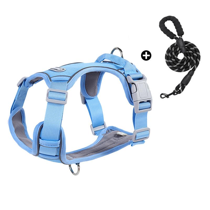 Dog Leash Vest Type Dog Chest and Back Anti-explosion Impact Medium and Large Dog Reflective Chest and Back Strap Anti-escape Dog Leash