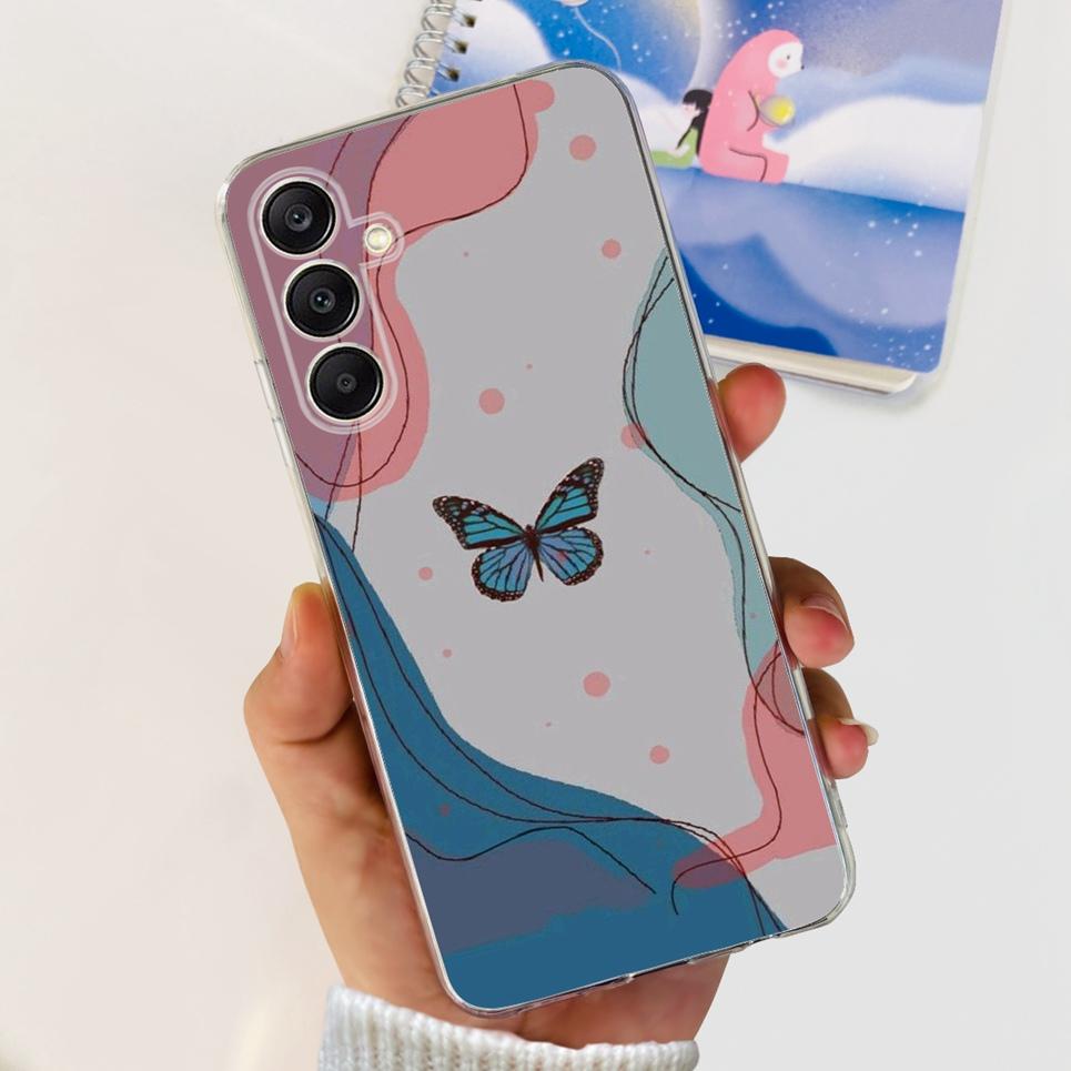 For Samsung Galaxy A25 5G 2023 Case Samsung A15 5G A35 A555G Transparent Soft TPU Etui With Fashion Pattern Galaxy A15 4G Cover