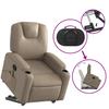 Massage Recliner with Rising Function Cappuccino Brown Artificial Leather