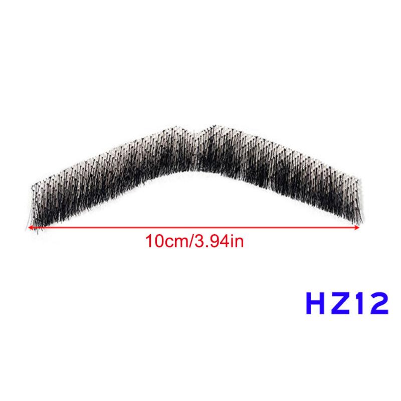 

100% Человеческие волосы Борода Черно-коричневая Кружевная сетка Борода Неглубокая Короткая Реалистичные Накладные Усы Для Мужчин Макияж Волосы на лице Ручная работа чёрный