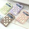 Calculadora Eletrônica Colorida Alimentação Dupla Calculadoras Matemáticas Material Escolar