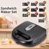 US Standard 10-in-1 Sandwich Maker with Interchangeable Plates: Waffle, Donut, Cake, Breakfast & Cookie Maker.