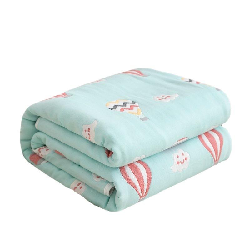 Class A Cotton Six-layer Gauze Children Throw Blanket Couch Soft Towel Quilt Single Double Summer Air Conditioning Cover Blanket For Kids Adult