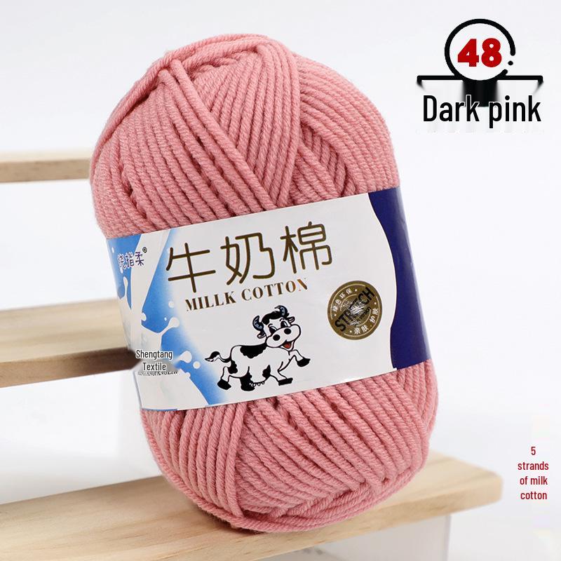 Filato di Cotone Lattiginoso a 5 Fili per Maglia & Uncinetto - Kit Fai da Te per Sciarpa, Coperta Lavorate a Mano di Spessore Medio