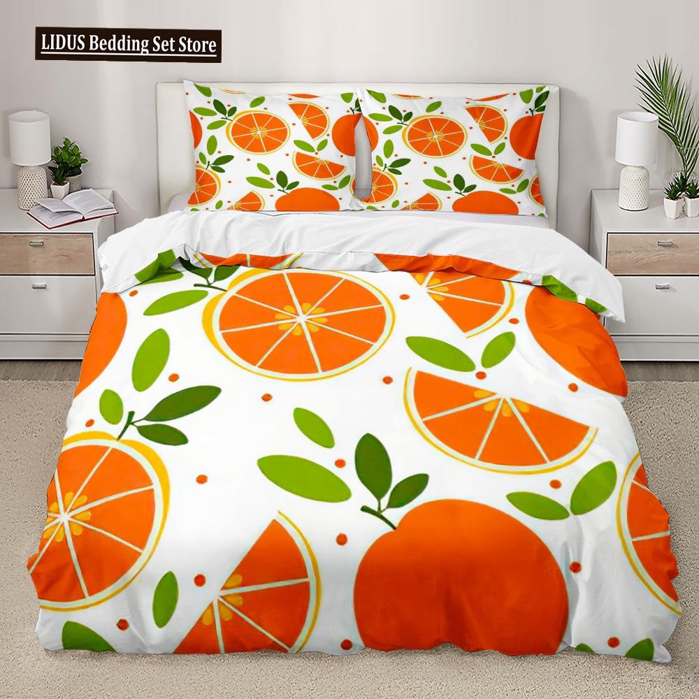

Watermelon Duvet Cover Set King Size Pink Green Fresh Fruit Design For Kids Girls Women Soft Polyester Bedding EU single(135x200cm)