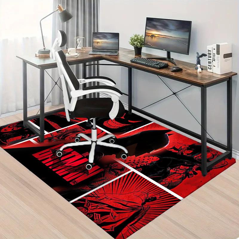 1pc Office Carpet Chair Mats The Batman Movie Poster Perfect for Office Chairs, Living Rooms, Or Bedrooms,Polyester Carpet.HDT214