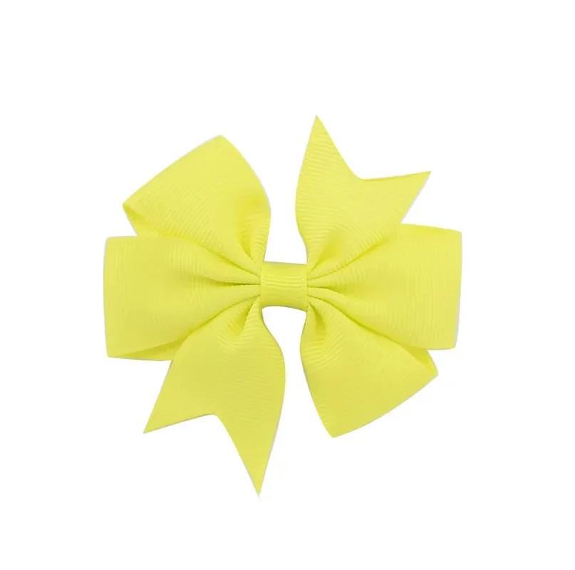 2/4/10 piezas 3'' Lazos de Cinta Sólida Pinzas para el Cabello para Bebés Niñas Lazos Hechos a Mano Pasadores Pasadores Accesorios para el Cabello para Niños