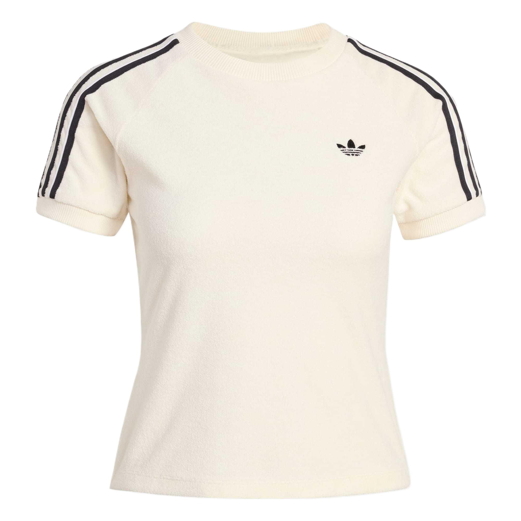 Adidas Originals Cali Tee Terry Towel Valentines Day Limited Round Neck Slim Fit Pullover Short Sleeve Raglan T-Shirt Women Tops KD1411 XS