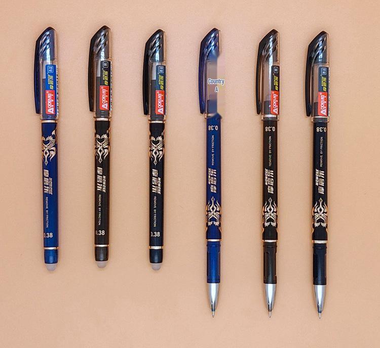 3176 Transparent Erasable Gel Pen - 0.38mm Blue, Red & Black Ink, for Office and Student Use