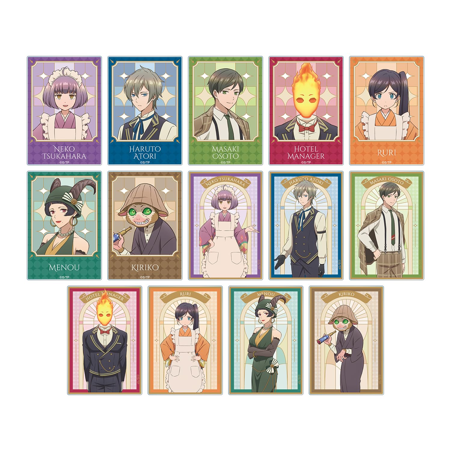 ТВ Аниме  Тасокарэ Отель  Коллекционные акриловые карточки, коробка из 14 штук