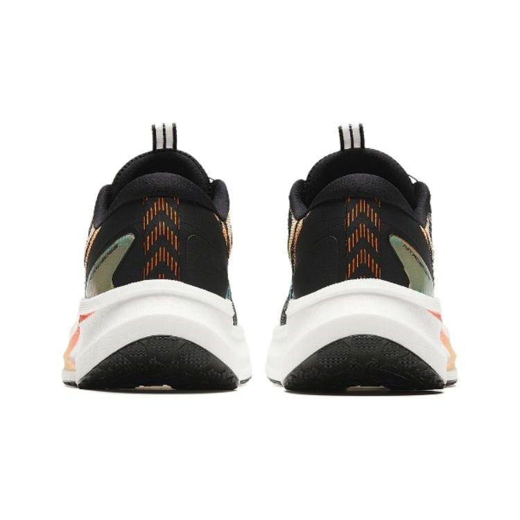 Anta Kids Round Head Knob Versatile Trend Shock Absorbing Wear Resistant Low Top Running Shoes Kids Sneaker Black Green Orange 312345539R-1