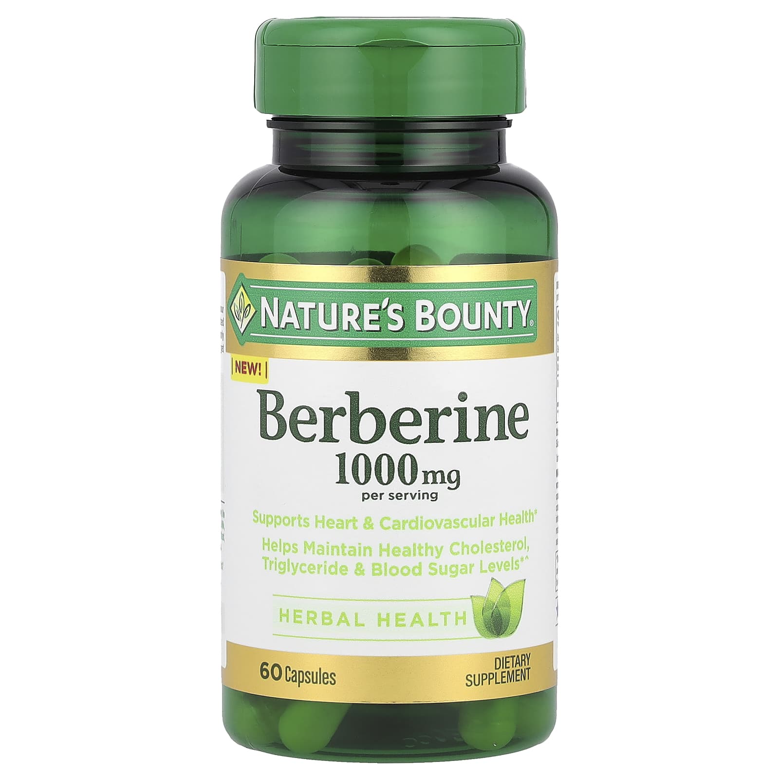 

Nature s Bounty, Berberine, 1,000 mg, 60 Capsules (500 mg per capsule)