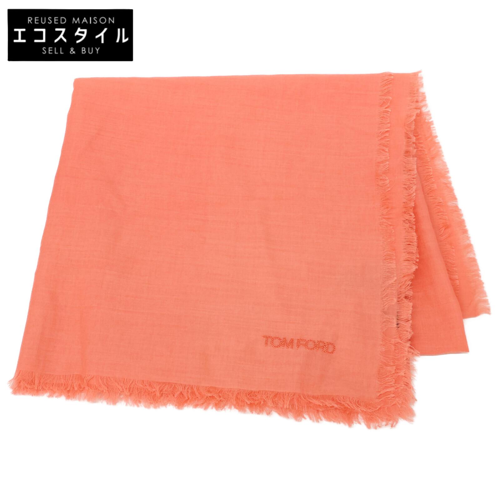 

Tom Ford [ ] Вышивка логотипа шелк x шерсть палантин большого размера розовый Б/У