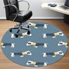 1pc Bull Terrier Pattern Office Round Area Rug, Under Office Chairs Bedroom Living Room Home Decor, Room Deco