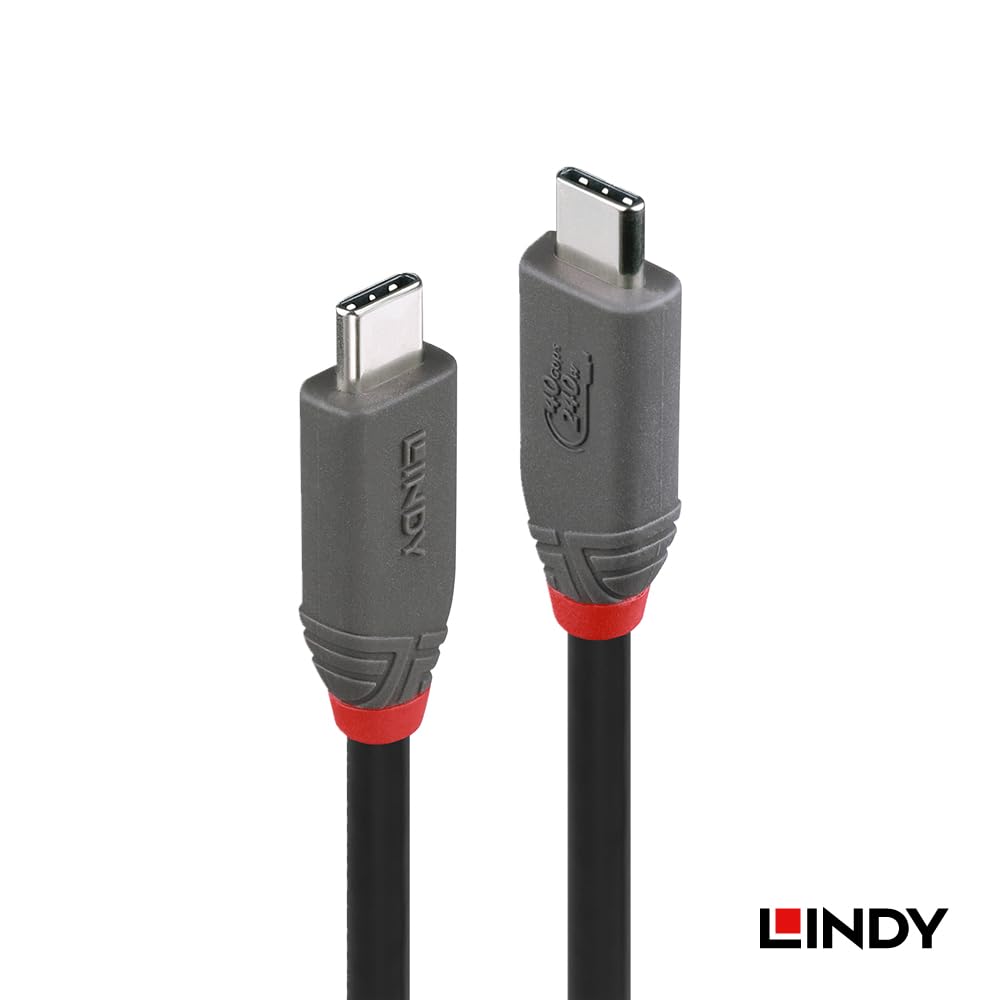 LINDY 1.5m ANTHRA LINE USB4 Gen3x2 Type-C Cable with 240W PD Fast Charging (Model Number: 36957)