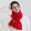 Versatile solid color knitted scarf scarf plush soft male and female couples scarf autumn and winter outer shawl