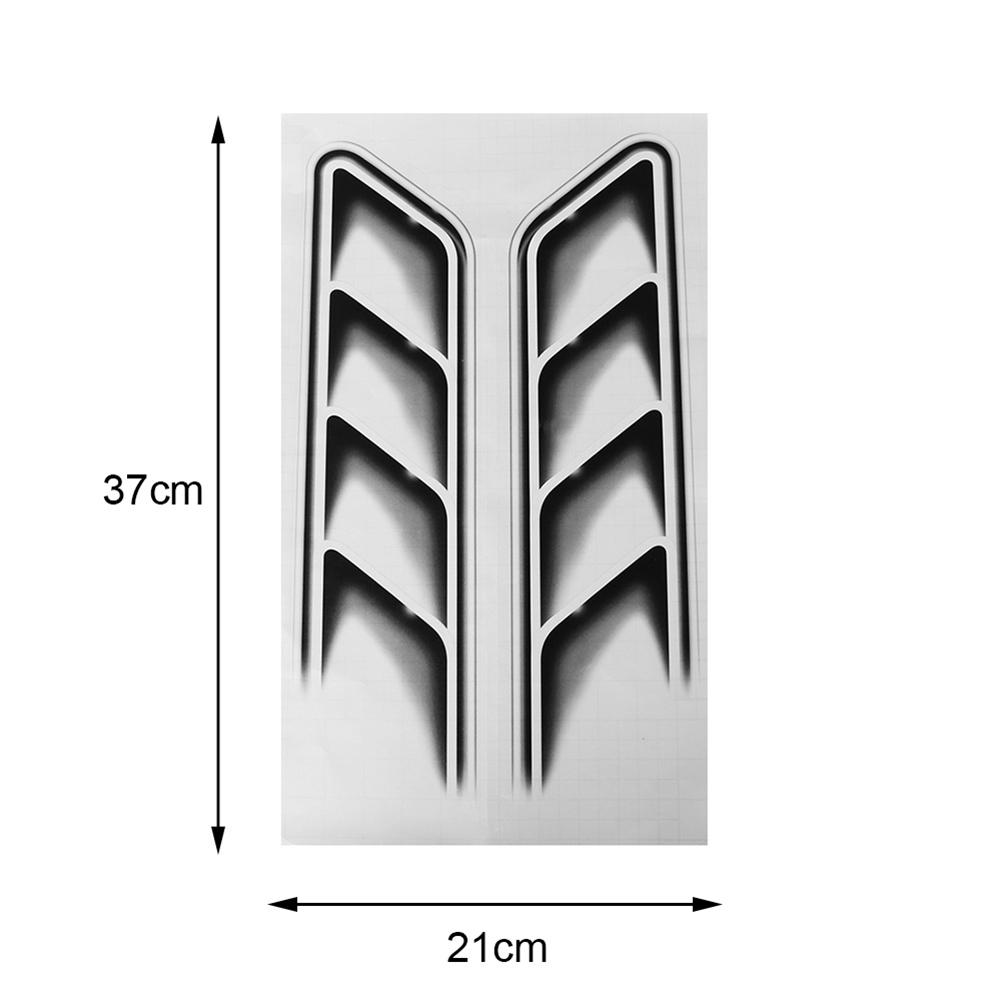 Black Auto Vent Air Flow Fender Sticker Waterproof