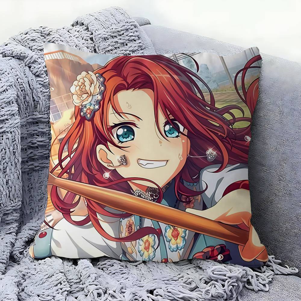 Anime T-Tomoe Udagawa Pillow Cover For Bedroom Room And Living Room Sofa Decorative Cushion Cover