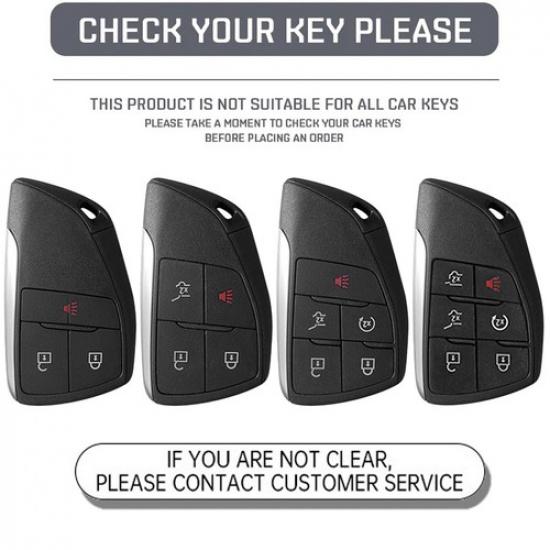 1Pc Zinc Alloy Remote Key Fob Cover Case For Chevy Suburban Silverado Tahoe