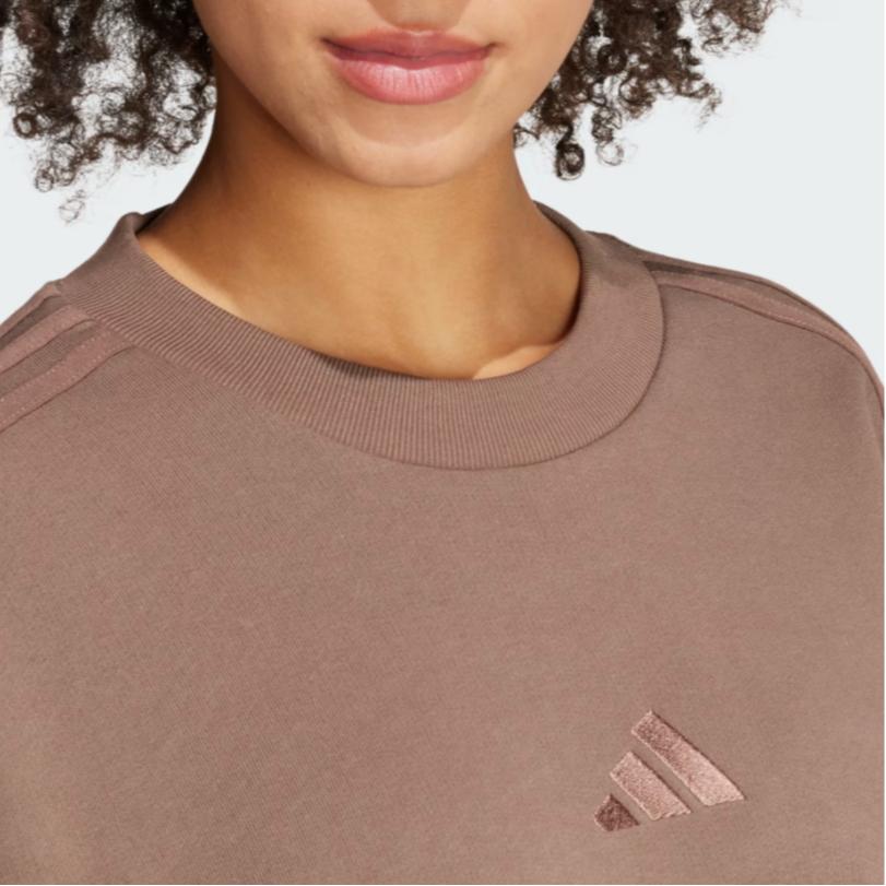 Adidas Casual Round Neck Long Sleeve Pullover Sweatshirt Women Sweatshirt Rock-Layer-Deep-Earth-Brown JI9101