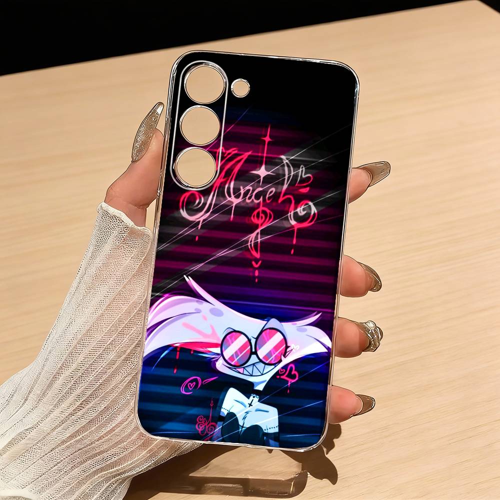 Angel Dust H-Hazbin H-Hotel Phone Case For Samsung S25,S24,S21,S22,S23,S30,Ultra,S20,Plus,Fe,Lite Transparent Cover