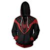 3D Digital Print Zip-Up Hoodie Anime Cosplay Sweatshirt Painful Clothes Unisex